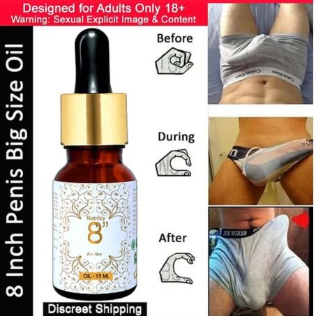 Nutriley 8 inch Penis Enlargement Oil Price in Pakistan